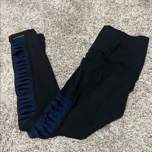 Athleta Black and Blue Leggings